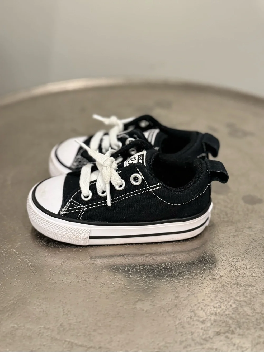 Converse Kids Low Top Sneakers in Black and White